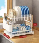 Сушарка для посуду AggPo, сушка двоярусна, 29х42х29 см, біла, товари для дому