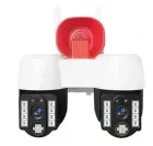 Високопродуктивна камера відеоспостереження з двома напрямками руху, WIFI, горизонтальне обертання на 360° та вертикальне на 90°, водонепроникна, нічне бачення, датчик руху, 4M, x10, V380pro