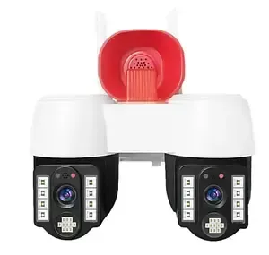 Високопродуктивна камера відеоспостереження з двома напрямками руху, WIFI, горизонтальне обертання на 360° та вертикальне на 90°, водонепроникна, нічне бачення, датчик руху, 4M, x10, V380pro