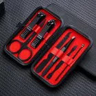 Набір манікюрний з 7 предметів у футлярі. Набір для манікюру та педикюру в чохлі (чорний)