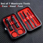 Набір манікюрний з 7 предметів у футлярі. Набір для манікюру та педикюру в чохлі (чорний)