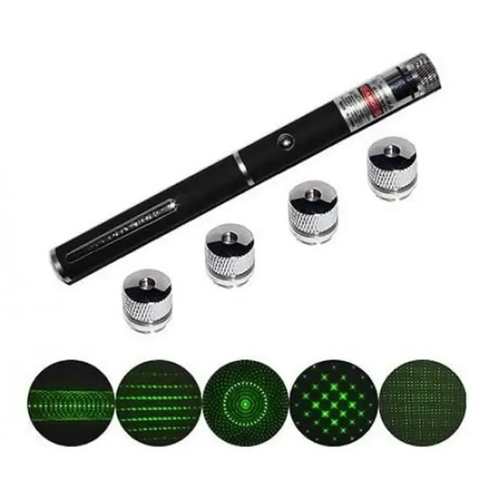 Лазерна указка з LED насадкою LASER GREEN 5IN1