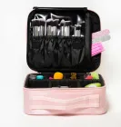 Чорна Органайзер бокс бьюті кейс косметичка валіза сумка для зберігання косметики та приладдя 26х23х10 см