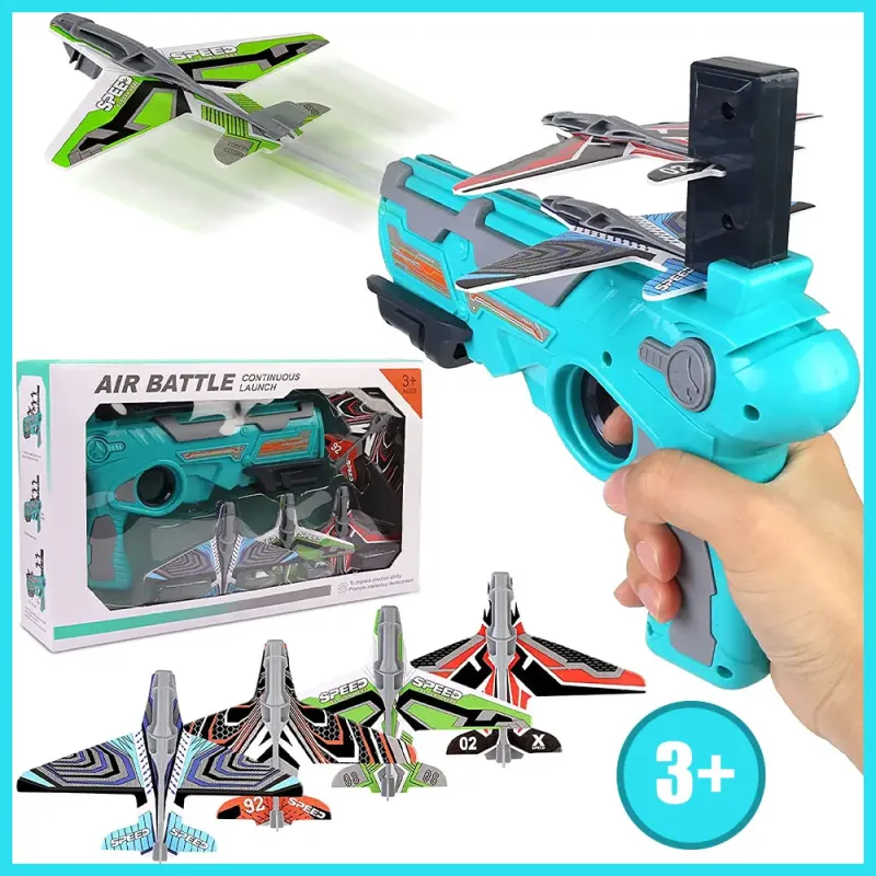 Дитячий іграшковий пістолет катапульта з літачками Air Battle