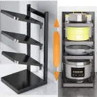 Кухонна полиця для зберігання каструль на 4 рівні для зберігання каструль регульована