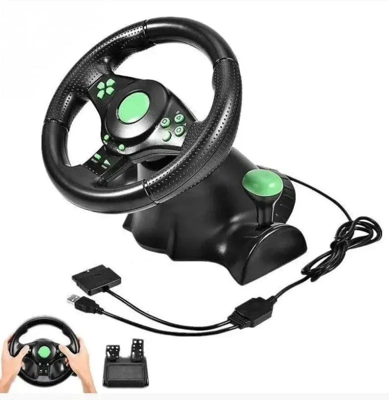 Ігрове кермо з педалями Vibrating Wheel PS3 PC USB