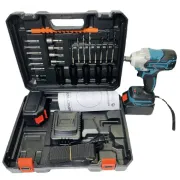 Акумуляторний безщітковий гайковерт на 2 акумулятори з набором інструментів 1135-4