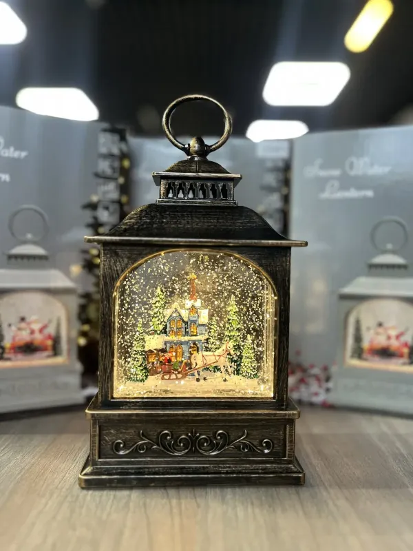 Санта Клаус Новорічний музичний ліхтар нічник з підсвічуванням Xmas 24072D