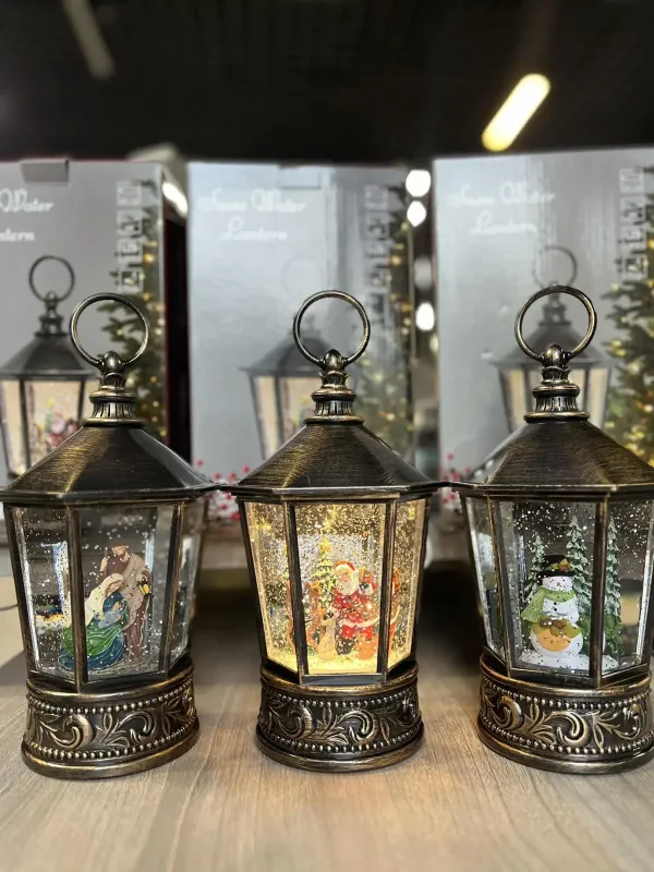 Санта Клаус Музичний новорічний ліхтар XMAS WDL 24077A