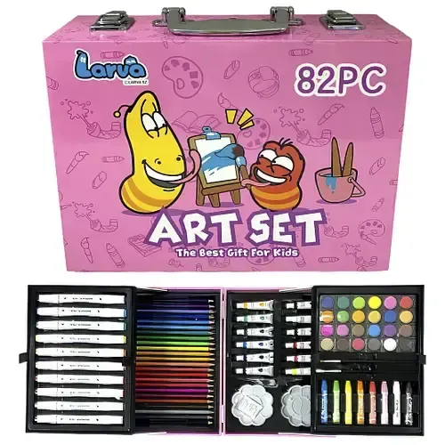 Рожевий Набір юного художника для малювання та творчості Art Set на 82 предмети