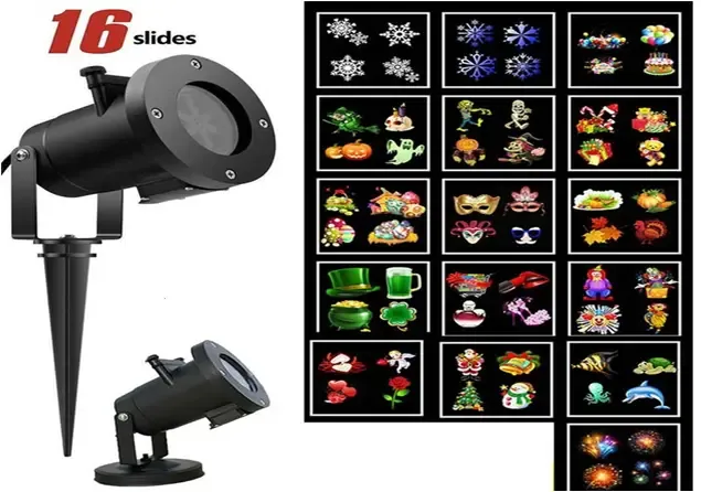 Лазерний проектор Christmas Laser Projector 16 картриджів