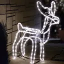 Холодний білий Вуличний новорічний олень із дюралайту маленький 47 см від мережі