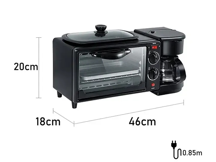 Електрична духовка Zepline Кофеварка Сковорода 9 л