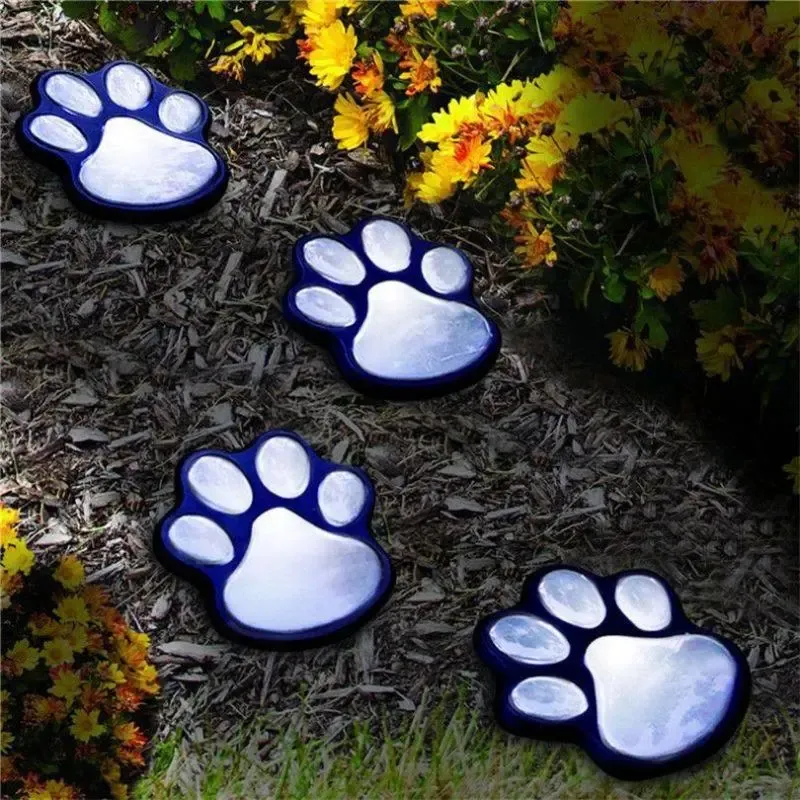 Світильник Solar Paw Print Lights на сонячній батареї 4 шт