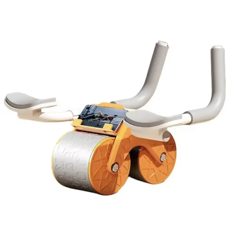 Тренажер для преса / Колесо для спорту / Ролик для преса зі зворотним механізмом Синя