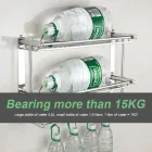 Полиця для ванної кімнати SKLM-6, нержавіюча 2 яруси