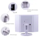 Дзеркало потрійне для макіяжу Superstar Magnifying Mirror із LED-підсвічуванням прямокутне зі збільшенням