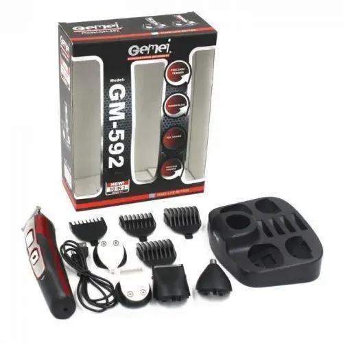 Машинка для стрижки волосся Gemei GM-592 10 в 1, Електробритва, триммер
