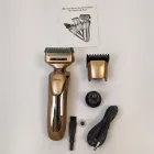 Бритва триммер 3 в 1 Geemy GM-579 на акумуляторі універсальна з насадками для стрижки бороди носа вух