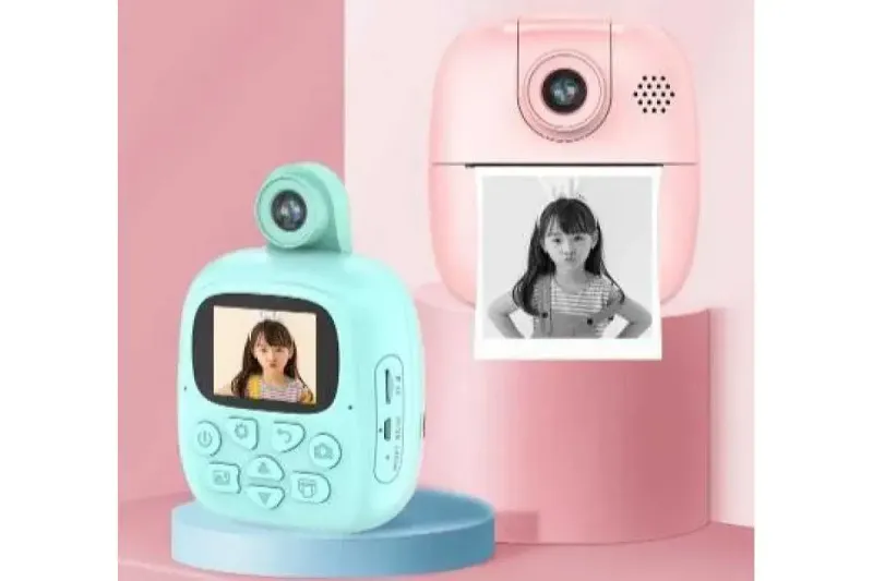 Рожевий Фотоапарат дитячий M4 для миттєвого друку