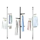 Вертикальна телескопічна вішалка - сушарка для одягу від підлоги до стелі 4 вішалки