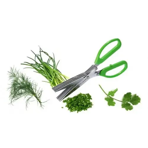 Ножиці для зелені Benson BN-919 (5 гострих лез) кухонні ножиці Бенсон + щітка для чищення, Бенсон