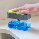 Органайзер для мочалок з мильницею та дозатором натискна Soap Pump Sponge Caddy