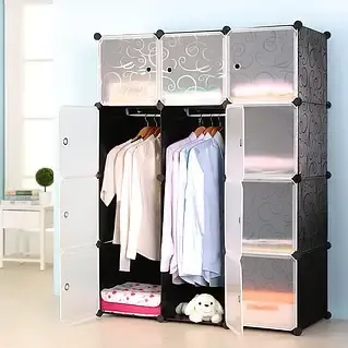 Пластикова складана шафа Storage Cube Cabinet 12 секцій
