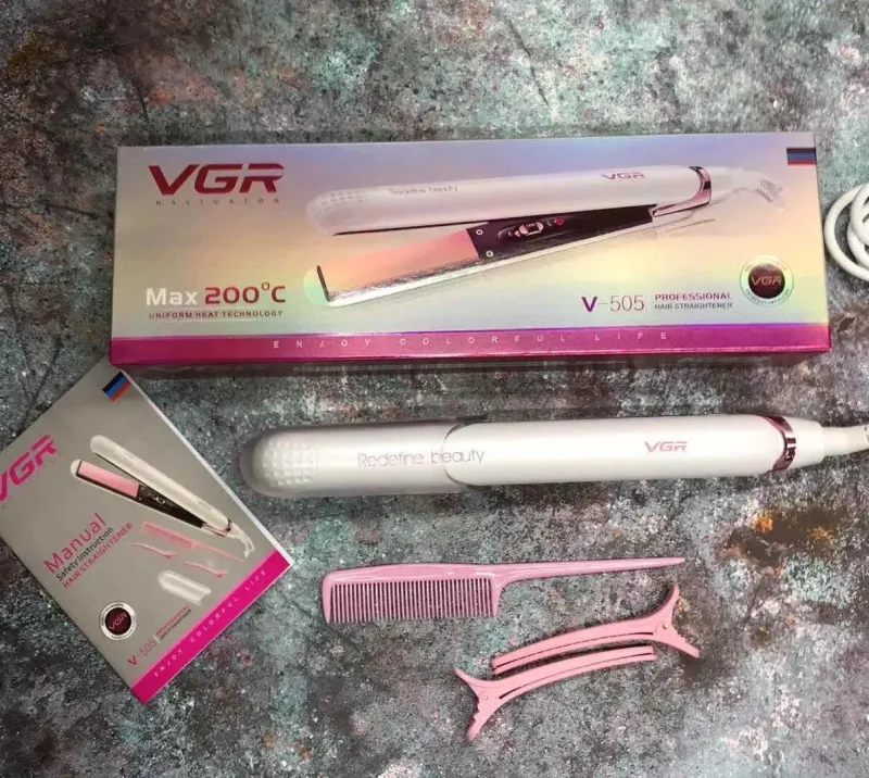 Плойка випрямляч для волосся Vgr V-505, набір для укладання
