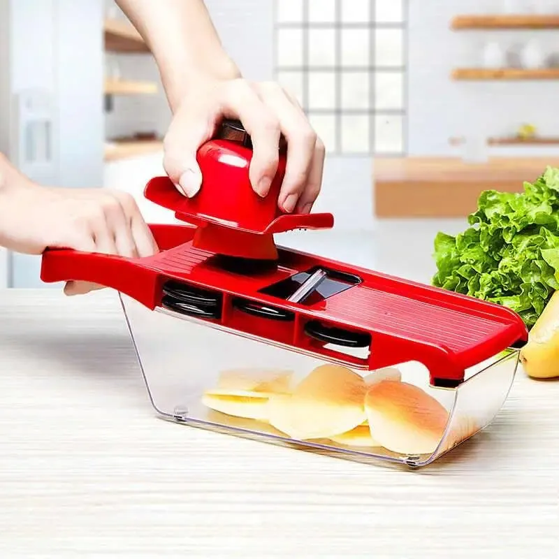 Овочерізка, тертка Mandoline Slicer 6 in 1 c контейнером, слайсер, тертка