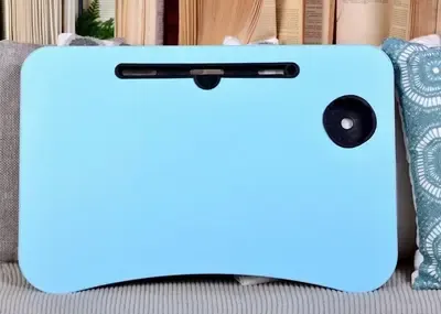 Стіл для ноутбука та планшета M&T Displays складний 60х40х28 матовий під дерево Блакитний