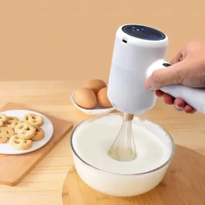 Портативний електричний бездротовий ручний міксер на акумуляторі USB вінчик для збивання