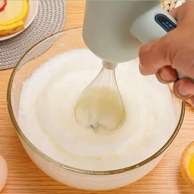 Портативний електричний бездротовий ручний міксер на акумуляторі USB вінчик для збивання