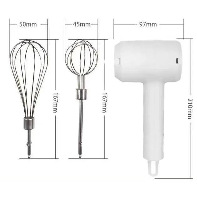 Портативний електричний бездротовий ручний міксер на акумуляторі USB вінчик для збивання