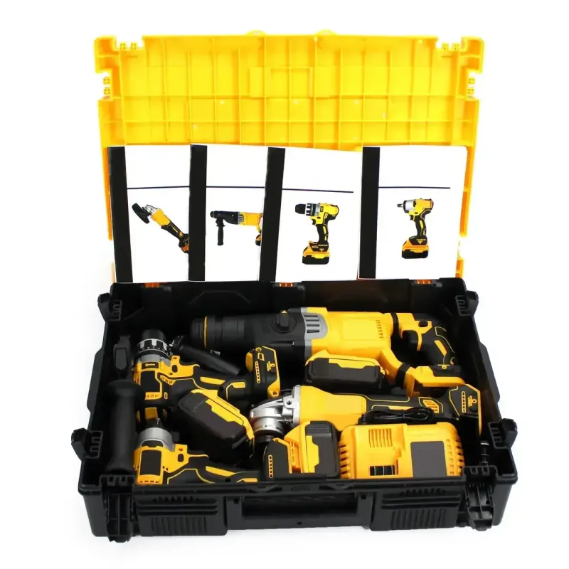 Набір 4 в 1 на акумуляторах Гайковерт Шуруповерт | Перфоратори | Болгарка