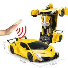 Червоний Машинка трансформер Автобот Lamborghini Robot Car на радіокеруванні 2в1