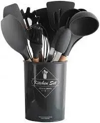 Набір кухонного приладдя силіконовий  Kitchen Set RB-2239 рожевий (12 предметів)