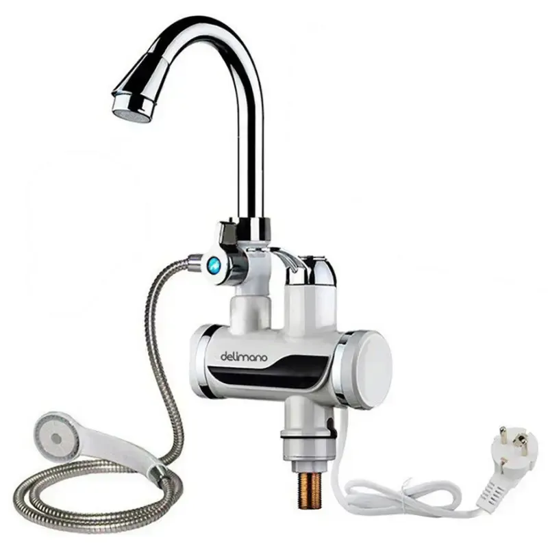 Нижнє підключення до води Проточний водонагрівач із душем