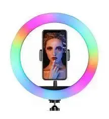 Кільцева світлодіодна лампа RGB 30 см із кріпленням для телефону