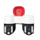 Високопродуктивна камера відеоспостереження з двома напрямками руху, WIFI, горизонтальне обертання на 360° та вертикальне на 90°, водонепроникна, нічне бачення, датчик руху, 4M, x10, V380pro