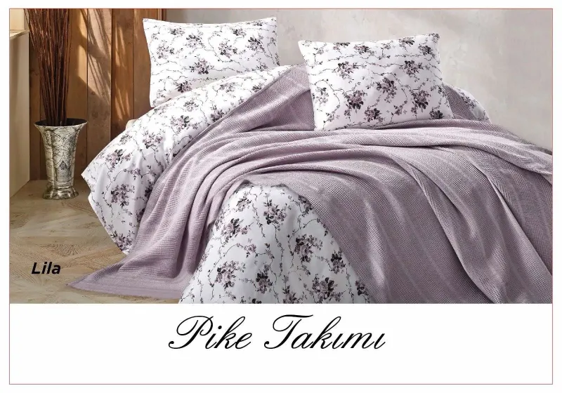 Постільна білизна з вафельним покривалом La Villa Mavi Зелений