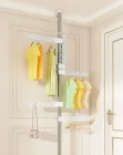 Вертикальна телескопічна вішалка - сушарка для одягу від підлоги до стелі 4 вішалки