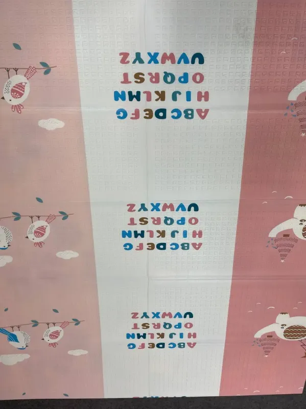 Англійський алфавіт/Ведмедик Дитячий двосторонній термо килимок 180*200 в сумці