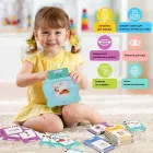 Дитячі розвиваючі картки Монтессорі для вивчення англійської мови / навчальні інтерактивні картки / 112 карток / 224 слова OnePro