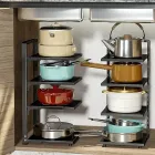 Кухонна полиця для зберігання каструль на 4 рівні для зберігання каструль регульована
