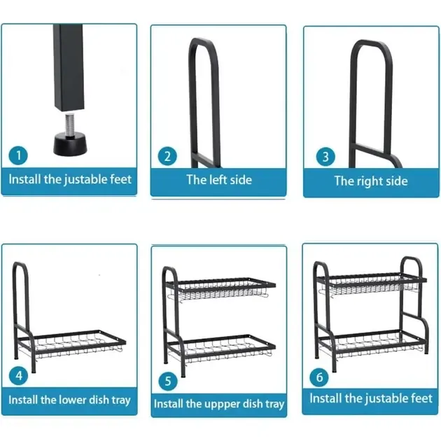 Органайзер кухоний для миття посуду метал R2F-43см