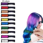 Набір крейди для волосся 10 шт Hair chalk Різнокольорові барвники гребінець для дітей та дорослих