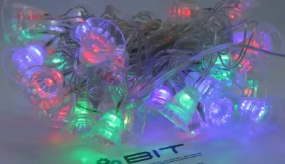 Світлодіодна гірлянда Дзвіночки 40шт 6м 220V Мікс