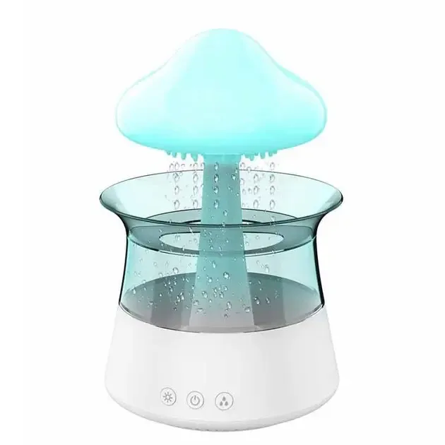 Атмосферний ультразвуковий зволожувач повітря гриб Rainfall з ефектом дощу. Нічник зволожувач повітря Doctor-101 з підсвіткою