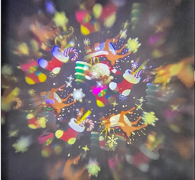 Світлодіодний нічник-проектор UKC Сніговик 1367-4 3Вт